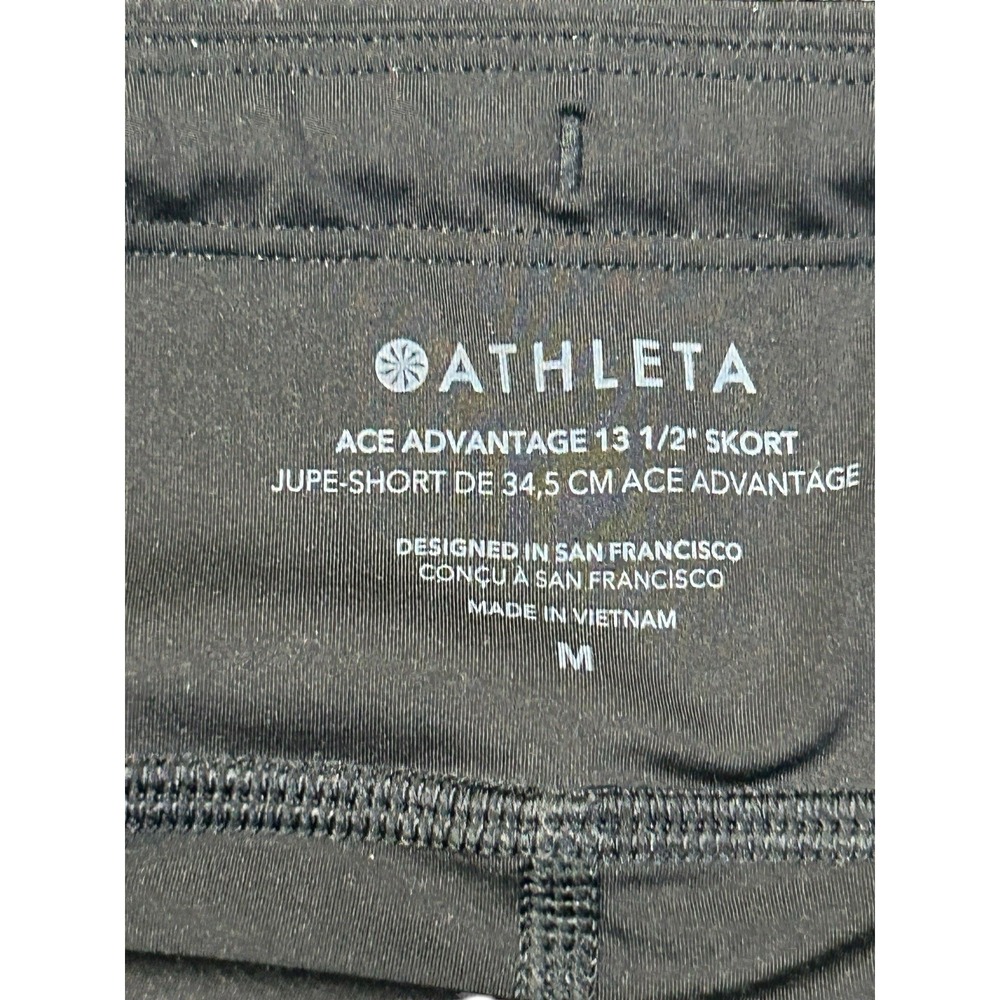 Athleta Black Ace Advantage Tennis Skort 13.5 Golf Pickleball Pockets Size M - Picture 6 of 12